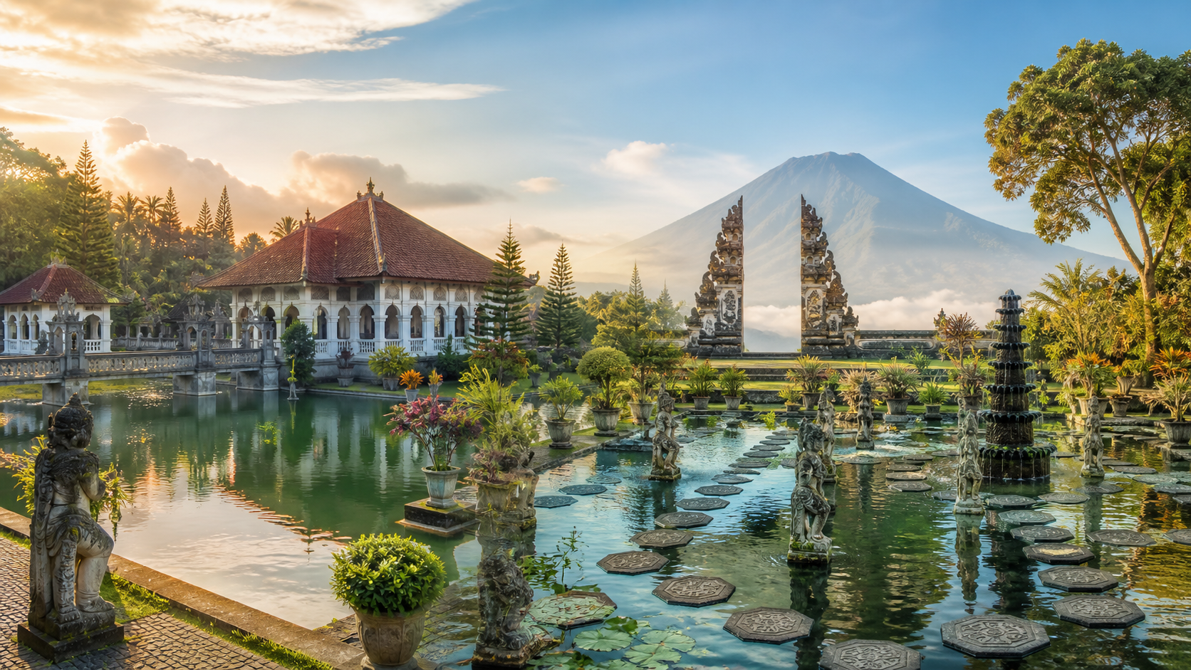 Eastern Bali water palace, Tirta Gangga gardens and Lempuyang Gate of Heaven